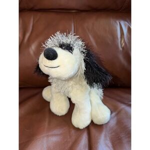 No Code Webkinz Ganz Cheeky Dog Plush Toy Stuffed Animal Black White Shaggy Fur
